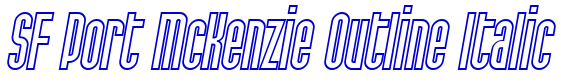 SF Port McKenzie Outline Italic шрифт